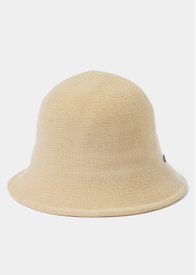 Beige Knitted Bucket Style Hat 2