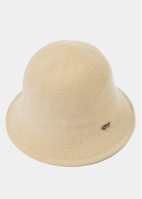 Beige Knitted Bucket Style Hat 2