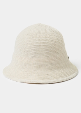 Ecru Knitted Bucket Style Hat 2