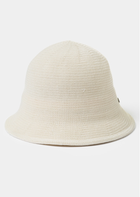 Ecru Knitted Bucket Style Hat 2