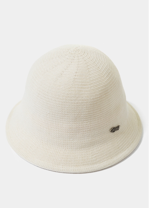 Ecru Knitted Bucket Style Hat 2