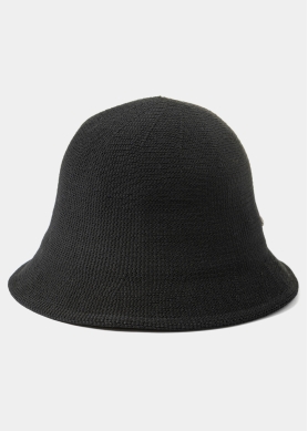Black Knitted Bucket Style Hat 2
