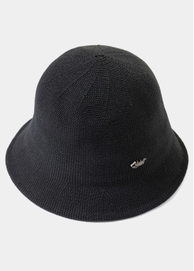 Black Knitted Bucket Style Hat 2