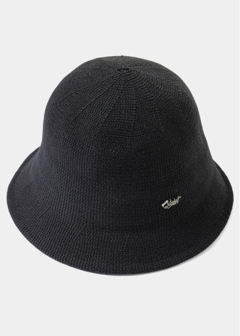 Black Knitted Bucket Style Hat 2
