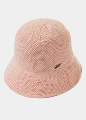 Pink Knitted Bucket Style Hat
