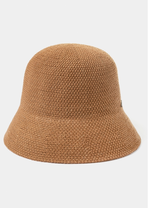 Brown Knitted Bucket Style Hat
