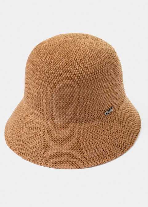 Brown Knitted Bucket Style Hat