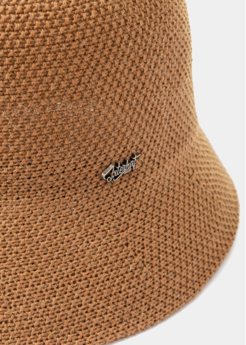 Brown Knitted Bucket Style Hat