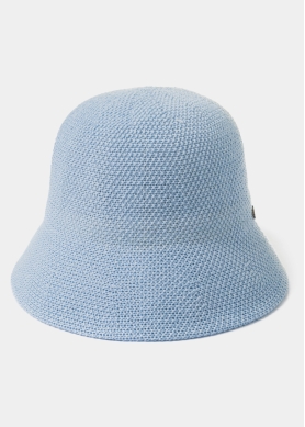 Light Blue Knitted Bucket Style Hat