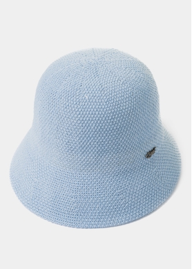 Light Blue Knitted Bucket Style Hat