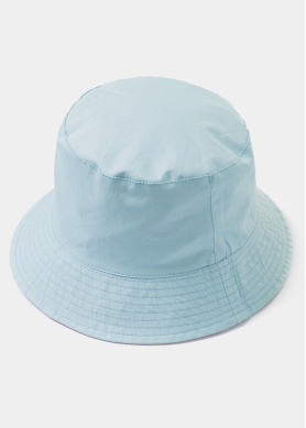 Double-Faced Bucket Hat Drinks Pattern & Light Blue