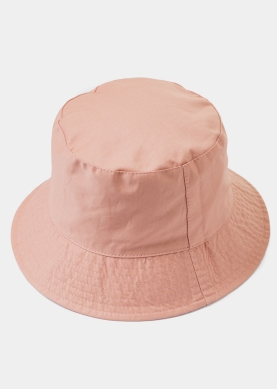 Double-Faced Bucket Hat Dotted Stripes Pattern & Pink