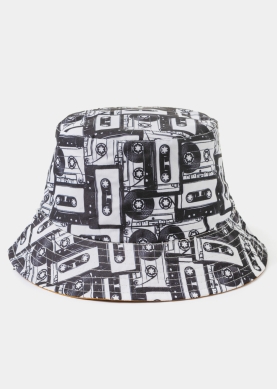 Double-Faced Bucket Hat Tape Pattern & Orange