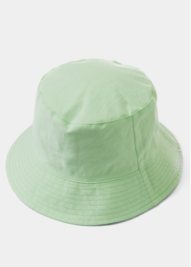 Double-Faced Bucket Hat Blue Flowers Pattern & Mint