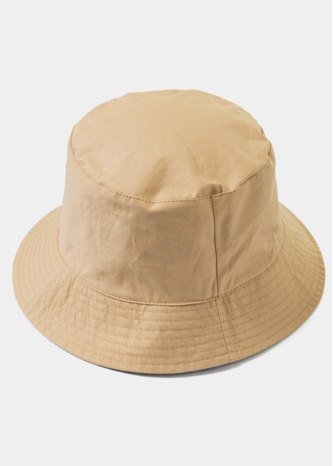 Double-Faced Bucket Hat Anchors Pattern & Beige