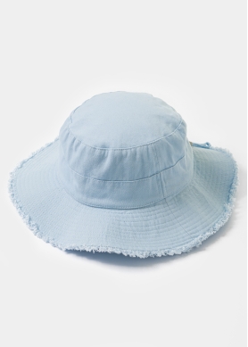 Light Blue Cotton Bucket Hat