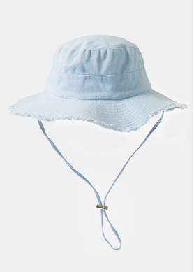 Light Blue Cotton Bucket Hat