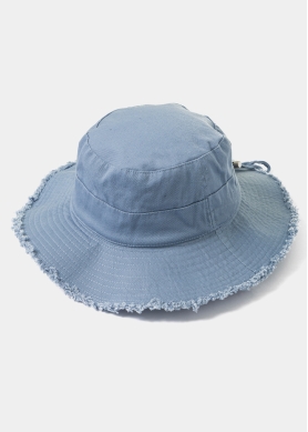 Airforce Blue Cotton Bucket Hat