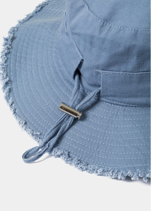 Airforce Blue Cotton Bucket Hat