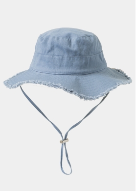 Airforce Blue Cotton Bucket Hat