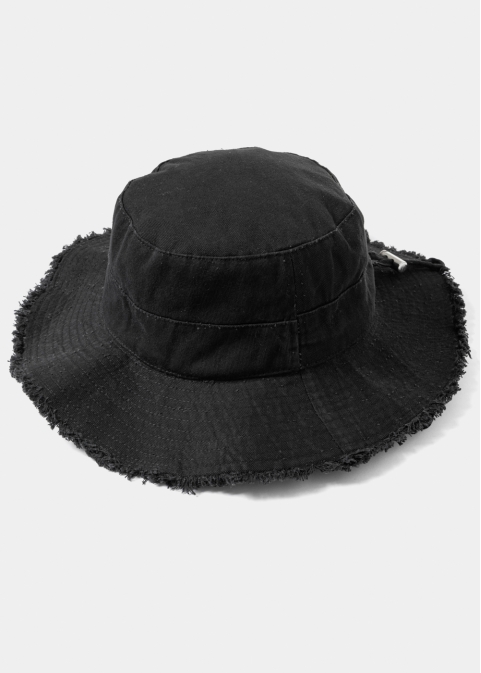 Black Cotton Bucket Hat