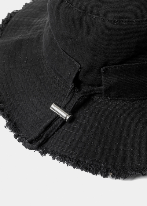Black Cotton Bucket Hat