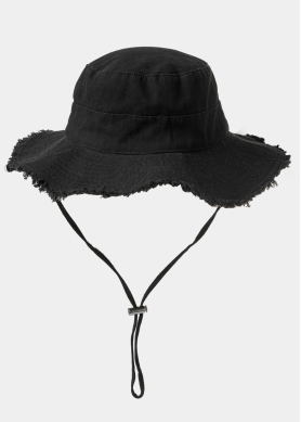Black Cotton Bucket Hat
