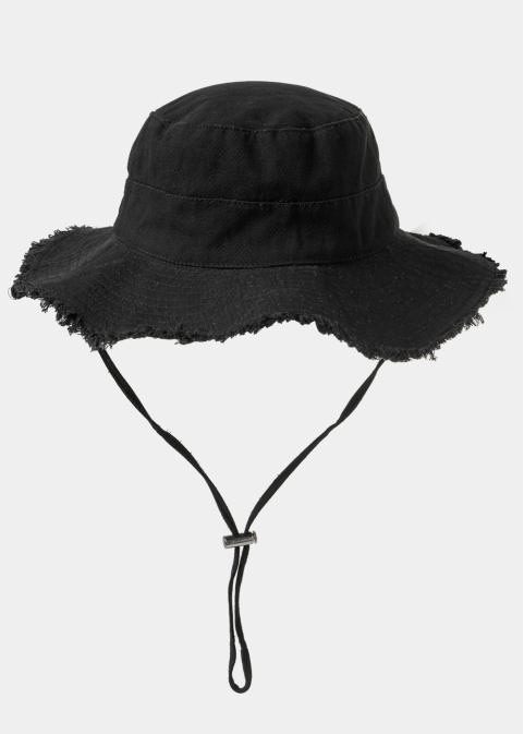 Black Cotton Bucket Hat