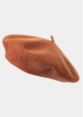 Brown Wool Beret Hat