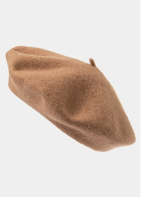 Camel Wool Beret Hat