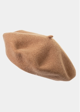 Camel Wool Beret Hat