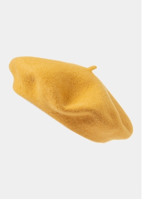Mustard Wool Beret Hat