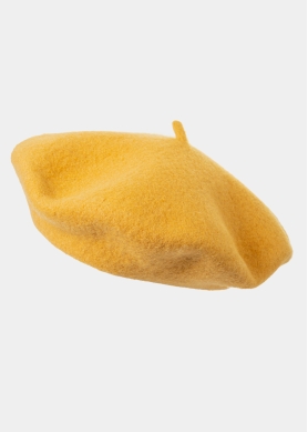 Mustard Wool Beret Hat