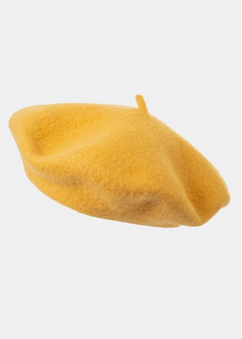 Mustard Wool Beret Hat