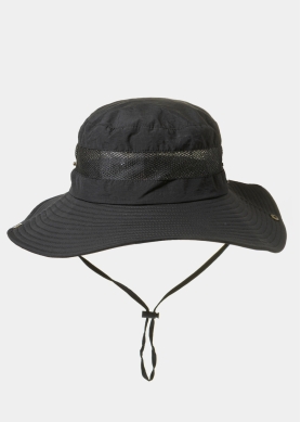 Black Active Bucket Hat w/ See-through Detail