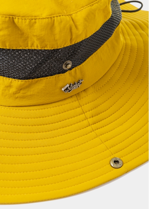 Mustard Active Bucket Hat w/ See-through Detail