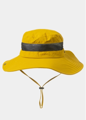 Mustard Active Bucket Hat w/ See-through Detail