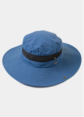 Blue Active Bucket Hat w/ See-through Detail