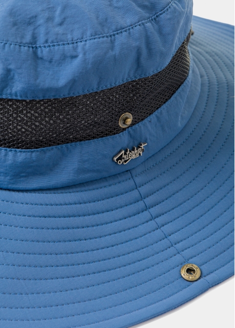Blue Active Bucket Hat w/ See-through Detail