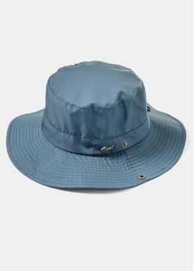 Blue Active Bucket Hat w/ Side Buttons