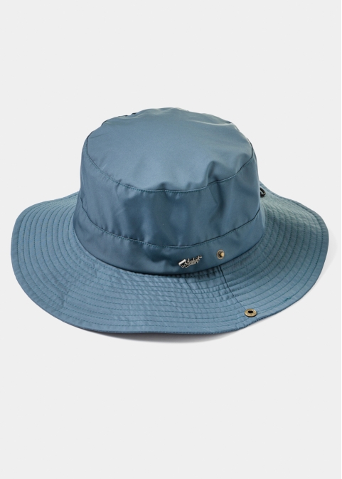 Blue Active Bucket Hat w/ Side Buttons
