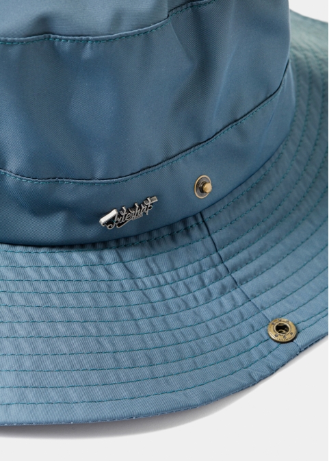 Blue Active Bucket Hat w/ Side Buttons