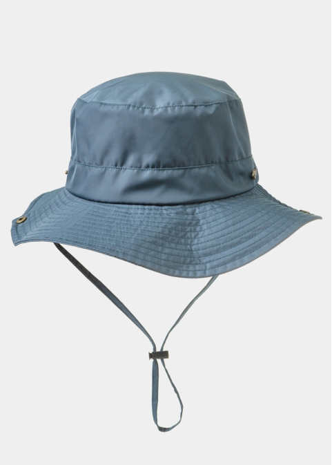 Blue Active Bucket Hat w/ Side Buttons