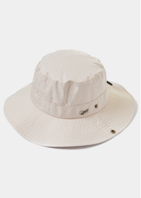 Ecru Active Bucket Hat w/ Side Buttons