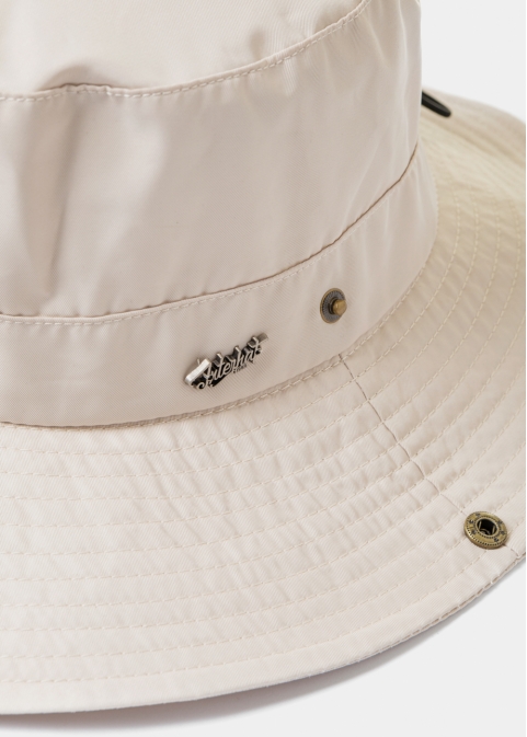 Ecru Active Bucket Hat w/ Side Buttons