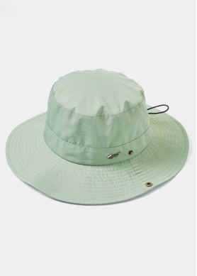 Green Active Bucket Hat w/ Side Buttons