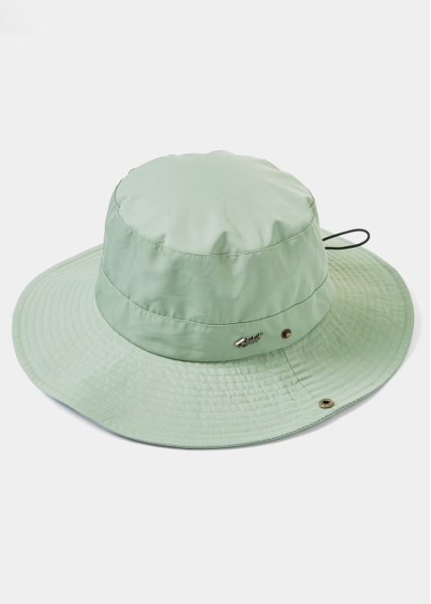 Green Active Bucket Hat w/ Side Buttons