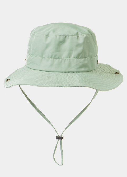 Green Active Bucket Hat w/ Side Buttons