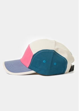 Multicolor Cotton Camper Cap - Pink 