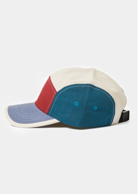 Multicolor Cotton Camper Cap - Red